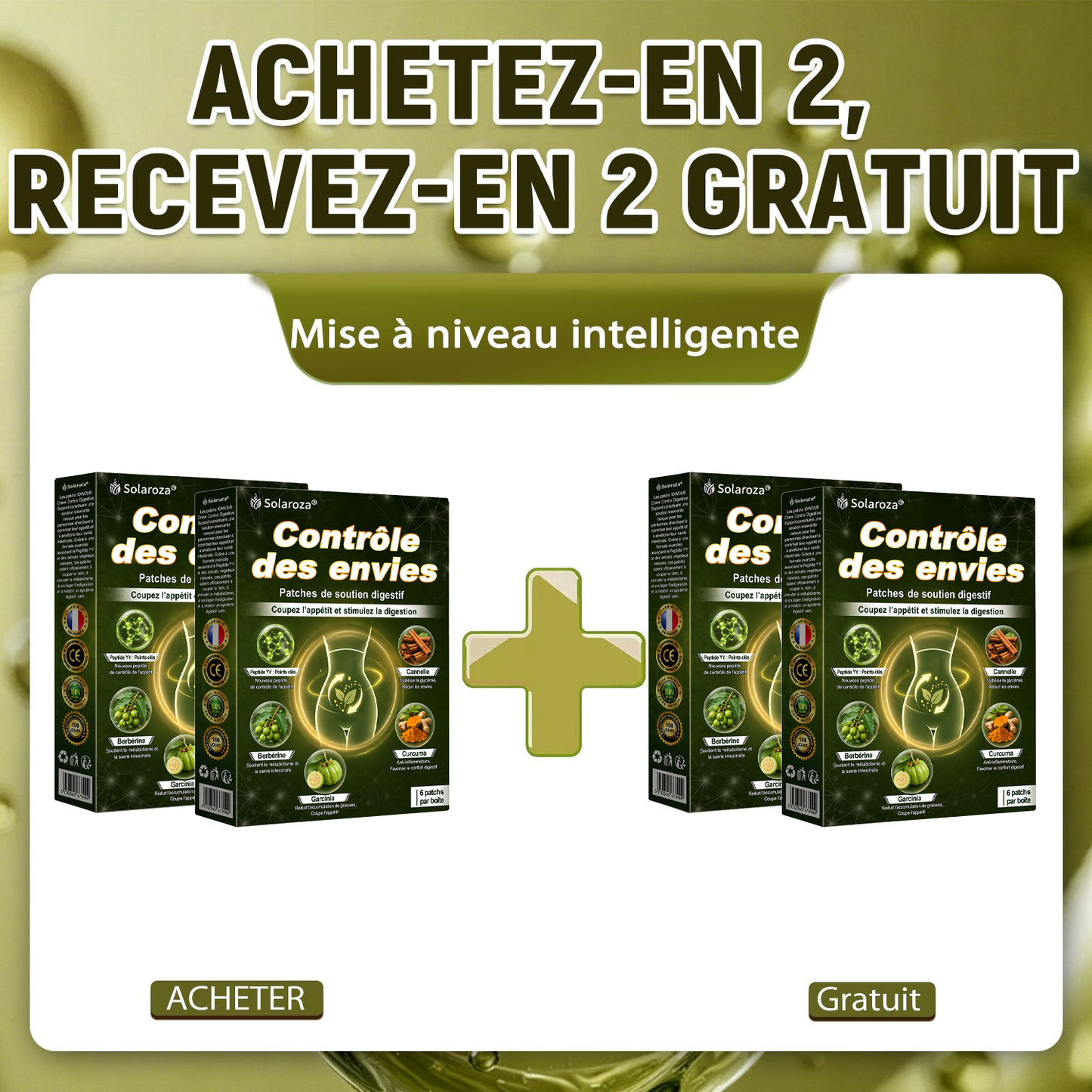 Solaroza® PATCHS DE CONTRÔLE DE L'APPÉTIT ! AUCUN MÉDICAMENT & AUCUN FAIM & AUCUN COMBAT & 100% DE RÉSULTATS.