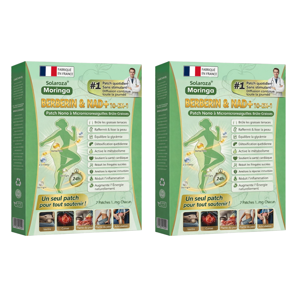 Boutique Officielle 🇫🇷 | ✅️ Patch Minceur Solaroza® 10-en-1 : Relancez le Métabolisme et Brûlez les Graisses (NAD+ & Berbérine)