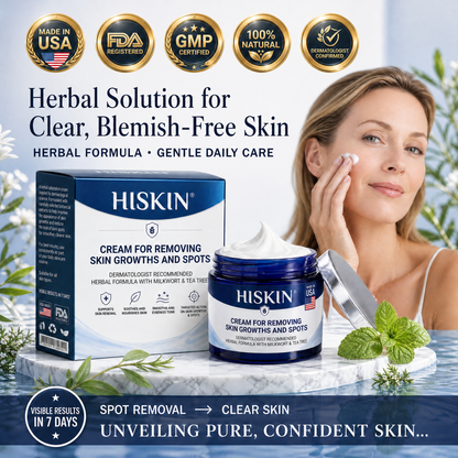 HISKIN® 10-in-1 Targeted Skin Tag & Dark Spot Cream – 7-Day Painless, Scar-Free Herbal Formula