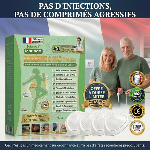 Boutique Officielle 🇫🇷 | ✅️ Patch Minceur Solaroza® 10-en-1 : Relancez le Métabolisme et Brûlez les Graisses (NAD+ & Berbérine)