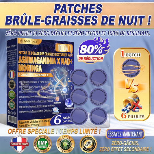 Solaroza® NIGHT-TIME FAT BURNING PATCHES! ZERO PILLS & ZERO WASTE & ZERO STRUGGLE & 100% RESULTS.