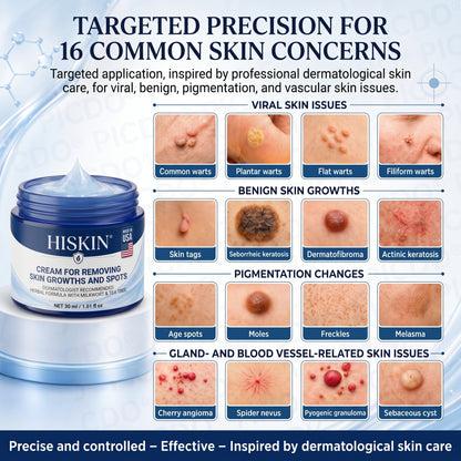 HISKIN® 10-in-1 Targeted Skin Tag & Dark Spot Cream – 7-Day Painless, Scar-Free Herbal Formula
