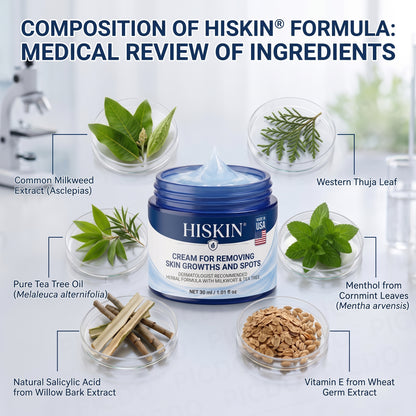 HISKIN® 10-in-1 Targeted Skin Tag & Dark Spot Cream – 7-Day Painless, Scar-Free Herbal Formula
